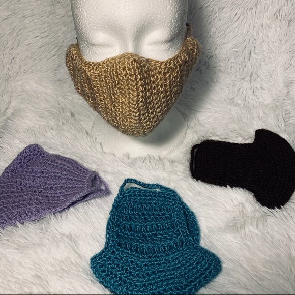 🆕Handmade/Homemade Tan/Cream Crotchet Face Mask - Picture 2 of 16